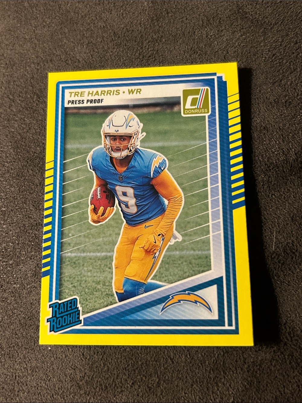 Panini Tre Harris LA Chargers Rated Rookie Football Card